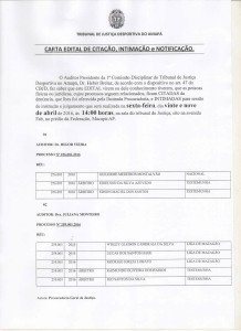 EDITAL TJD -COMISSÃO DISCIPLINAR